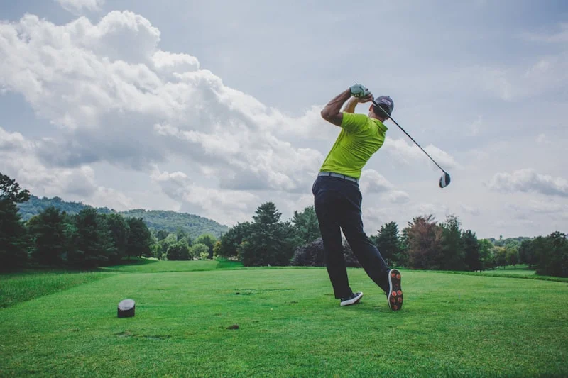 Golf course with ocean views