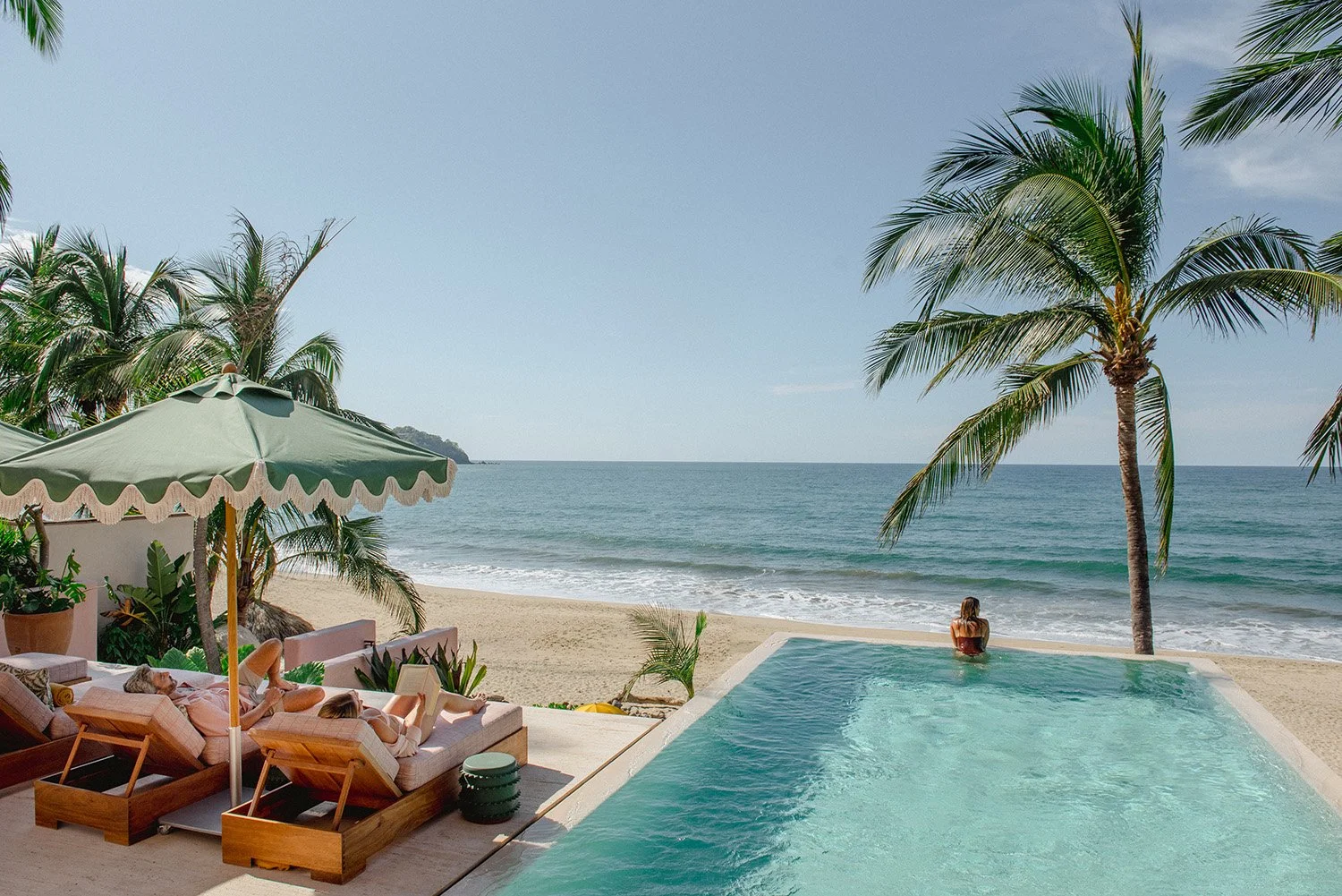 Casa Rosada ocean view from pool